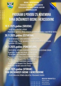 PROGRAM OBILJEŽAVANJA 25.NOVEMNRA DANA DRŽAVNOSTI BOSNE I HERCEGOVINE