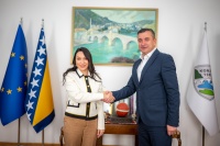 Šefica ureda OSCE-a u Mostaru Julija Vitanova sa saradnicima posjetila Konjic gdje se sastala sa gradonačelnikom Osmanom Ćatićem