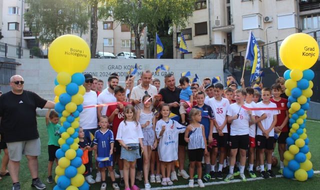 U povodu Dana grada Konjica otvoreno rekonstruisano igralište u naselju Orašje u Mjesnoj zajednici Stari grad